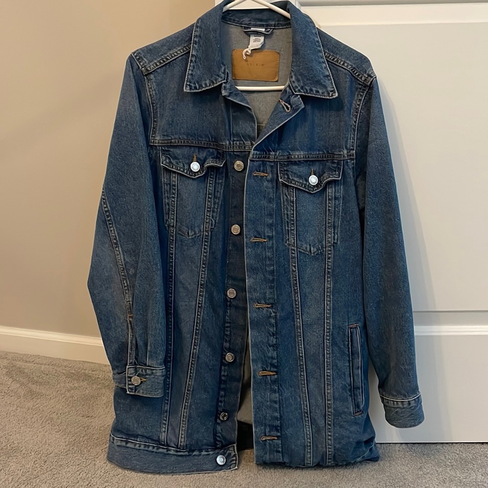 H&M oversized jeans jacket size 2